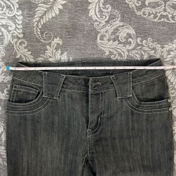 Boston Proper Women's Flare Jeans Size 4 Gray Wash Stretch Denim - Picture 4 of 12